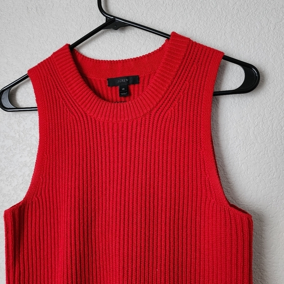 J.CREW sleeveless tunic knit sweater in cherry red‎ size XS - Picture 8 of 10